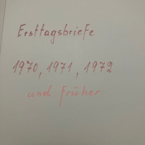 German first day stamp album used, decades '60, '70, '80