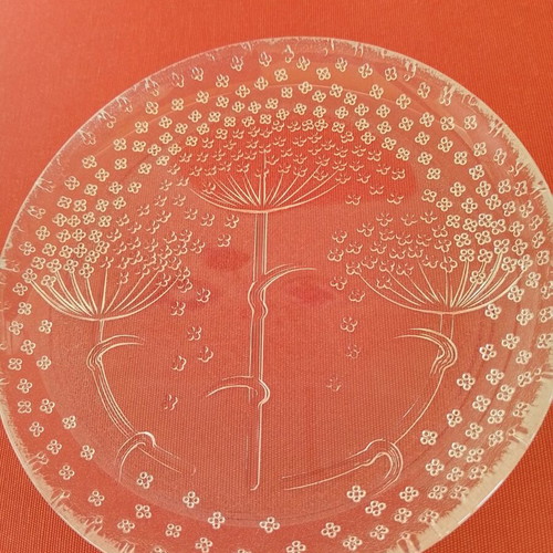 Rosenthal Flower Rain set of 6 vintage handmade crystal serving plates