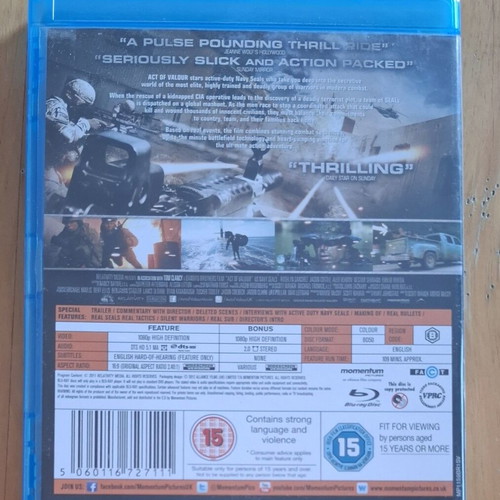 Act of Valor Blu-Ray like new, action adventure thriller