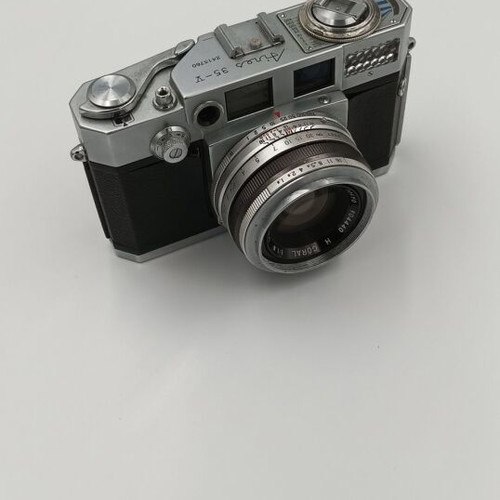 Aires 35-V Rangefinder 35mm Film Camera used with Coral 45mm f/1.8 Lens