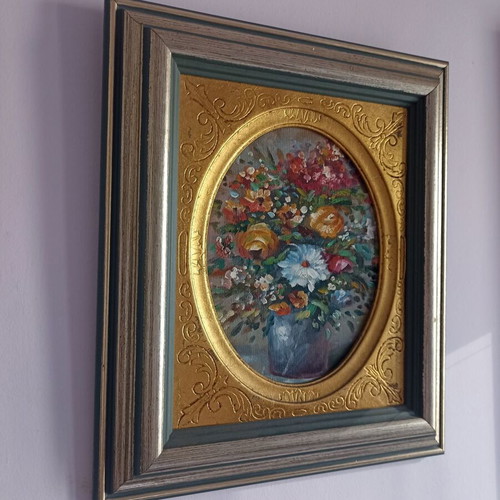 Oil painting like new, 38x32 cm, signed in frame