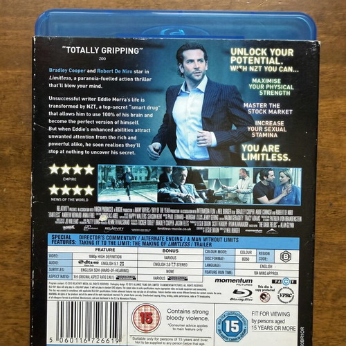 Limitless Blu-Ray like new, English subtitles