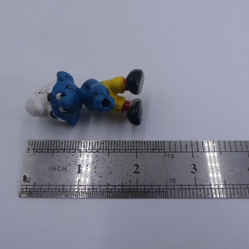 Smurfs 20055 Golfer φιγούρα PVC μεταχειρισμένη, vintage 80's, χωρίς μπαστούνι γκολφ