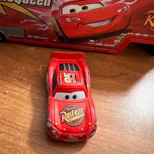 Disney Pixar Cars Lightning McQueen used with Rust-eze logo
