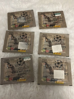Panini Champions League 2000/2001 collectible sticker packs, 6 sealed