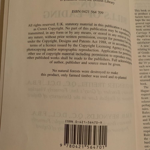 Carver on Bills of Lading professional book new