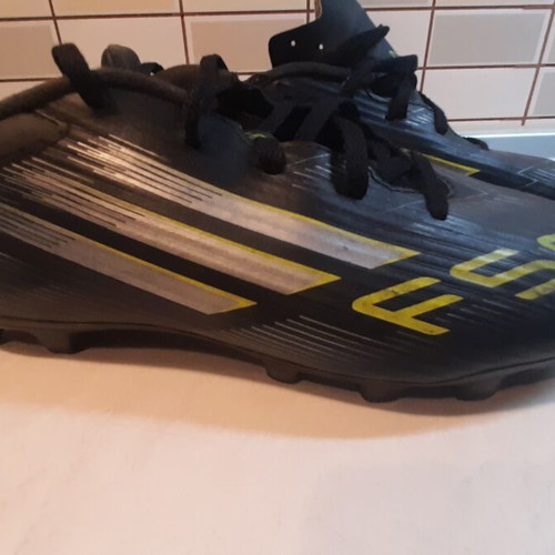 Adidas Performance F50 Club football shoes, black with studs, size 42