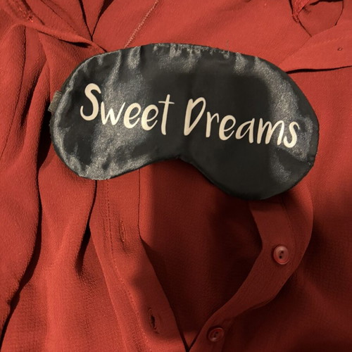Noobass asymmetrical burgundy shirt S/M with sleep mask gift