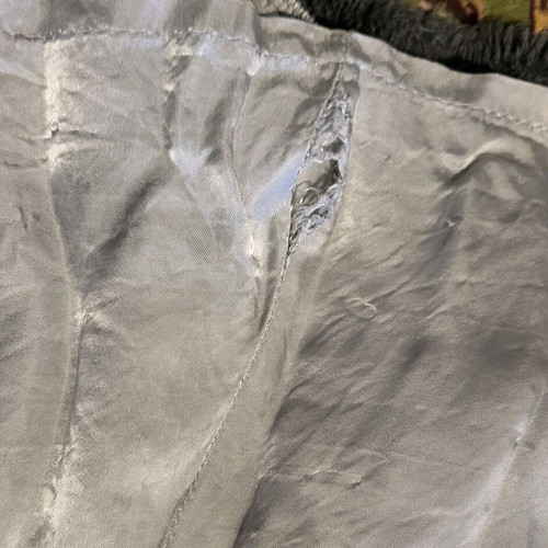 Vintage gray fur coat like new, with pockets and belt loops