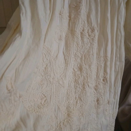 Mango broderie dress, ecru, cotton fabric