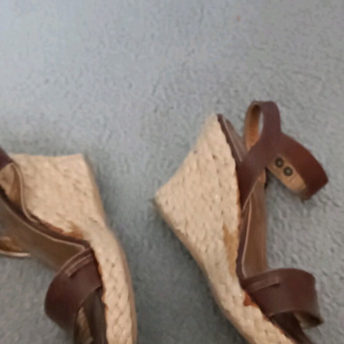 New Matic leather sandals used, platform size 38 brown