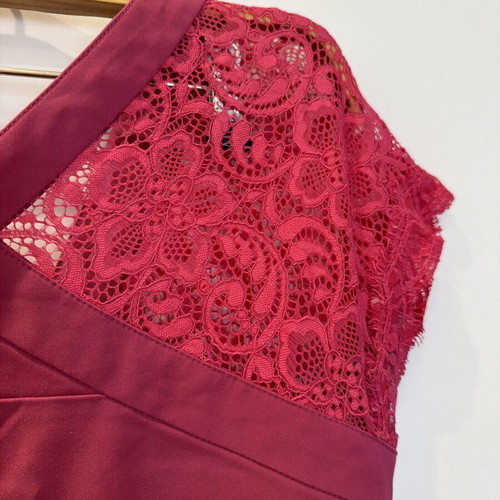Asos pink midi dress bandage lace details like new, size S