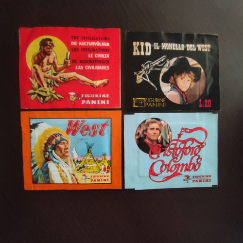 Panini sticker packs used, rare from 60s, 70s, 80s decades