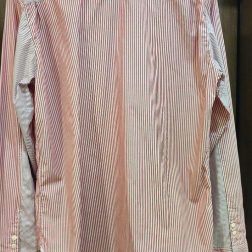 Women's long sleeve shirt, classic red and white stripes