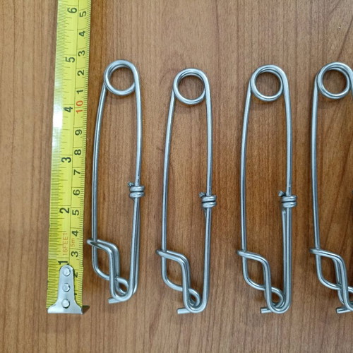 Tuna safety pins inox 12 cm new, pack of 4