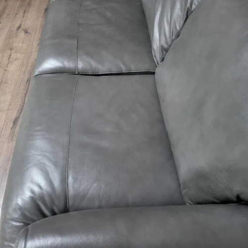 Gray leather sofa set three-seater and two-seater new