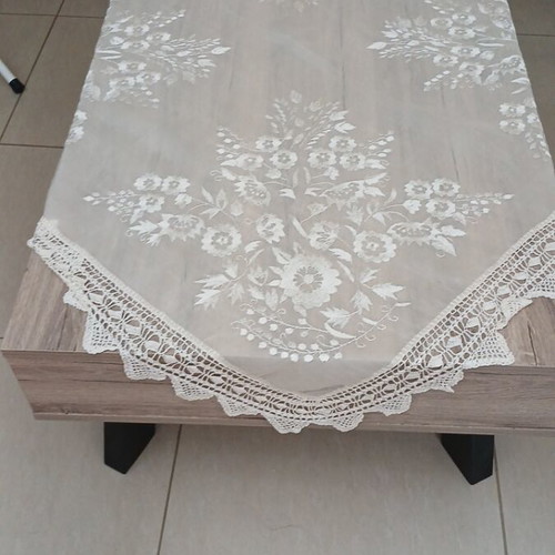 Handmade Soufli Silk Table Linen Set new, champagne color