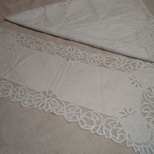Tablecloth set 1.70 and 90 cm square new, 2 pieces