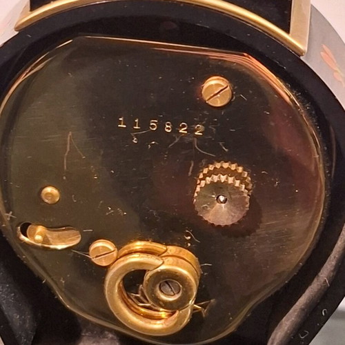 Angelus Swiss mechanical 8-day table clock used