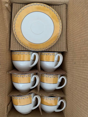 Porcelain cup set of 6 small size new