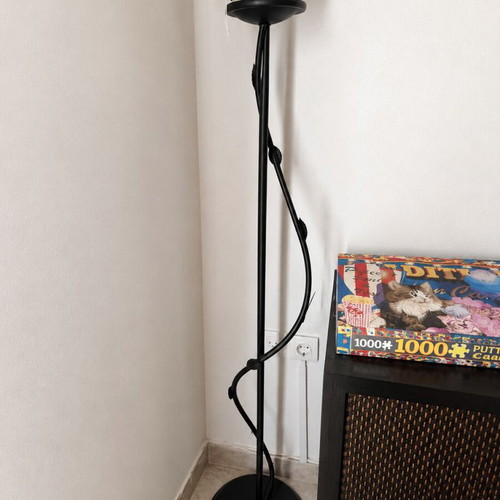 Metal floor candle holders, set of 2