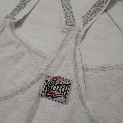 Athletic top with elastic straps size XL white-gray like new
