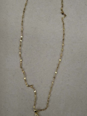 Gold necklace with butterfly and multicolor rhinestones like new