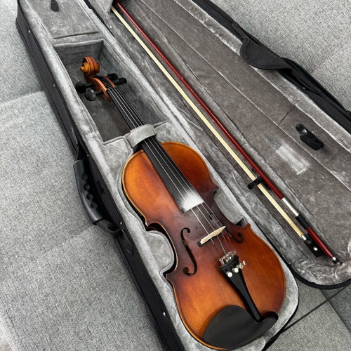Electroacoustic violin used 4/4 with case and bow