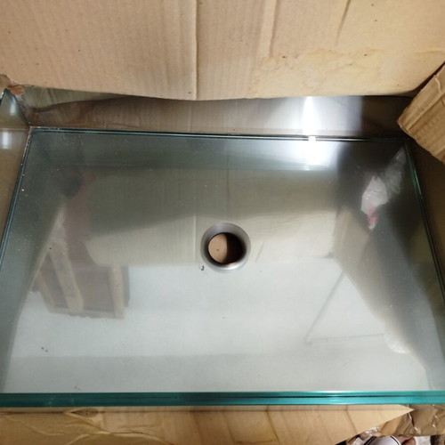 Glass countertop bathroom sink 60x40 cm