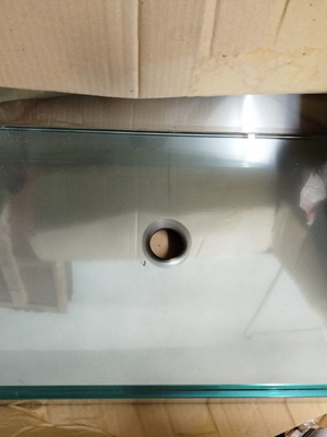 Glass countertop bathroom sink 60x40 cm