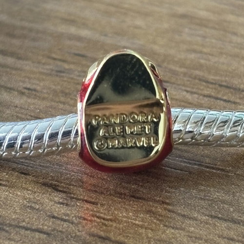 Pandora Iron Man Charm like new, red and gold