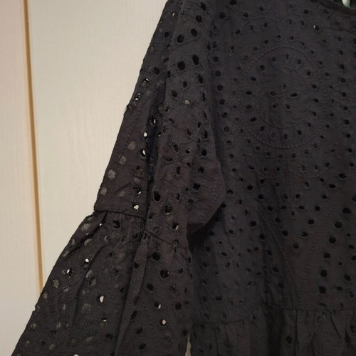 Black broderie dress Large like new