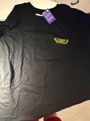 Black T-Shirt Stressed Depressed But Well Dressed XL new with tag