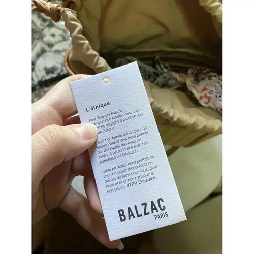 Balzac Paris shoulder bag new, yellow and beige stripes, raffia