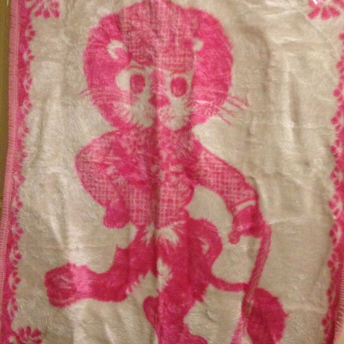 Vintage baby velour blanket KLOSTOTHERM Kalaitzoglou new