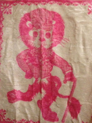 Vintage baby velour blanket KLOSTOTHERM Kalaitzoglou new