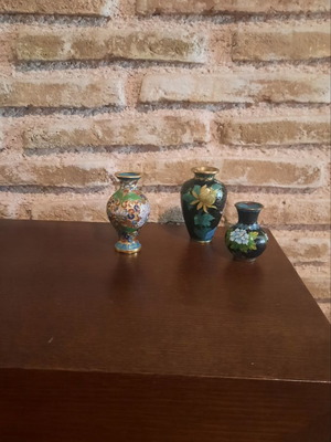Miniature vases used, Chinese, set of 3 pieces