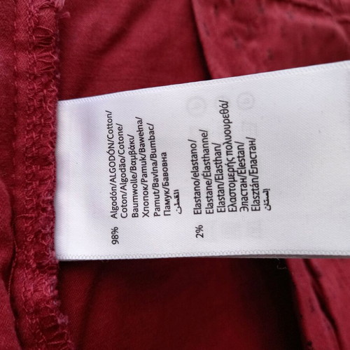 Nukutavake men's jeans used, slim fit, dark burgundy
