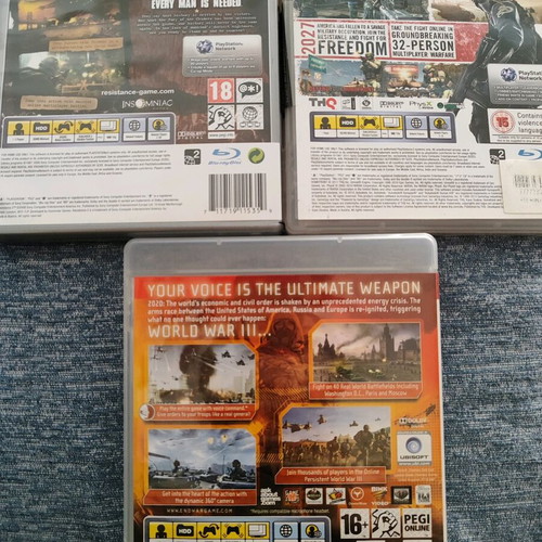 PS3 games used, pack of 3: Endwar, Resistance, Homefront