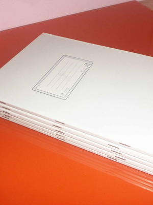 Practical quadrille notebooks like new, pack of 5, 25x35 cm, 50 sheets