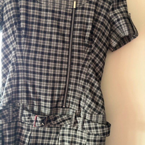 Karen Millen Checked Structured Dress With Belt Like New Size 42