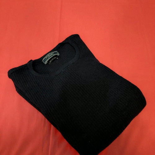 Zara men's 100% wool sweater Large dark blue like new