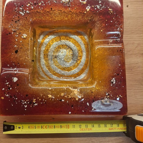 Glass decorative ashtray like new