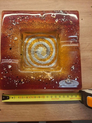 Glass decorative ashtray like new