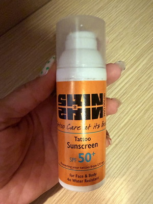 Skin2Skin Tattoo Sunscreen SPF 50, waterproof
