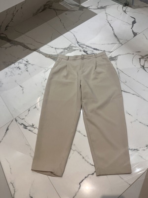 Zara beige pants large used, high-waisted, office style