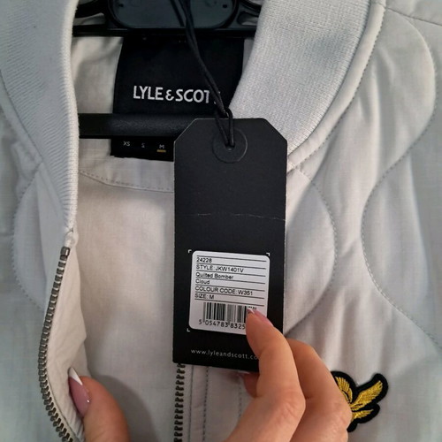 Lyle&Scott bomber jacket M light gray blue new