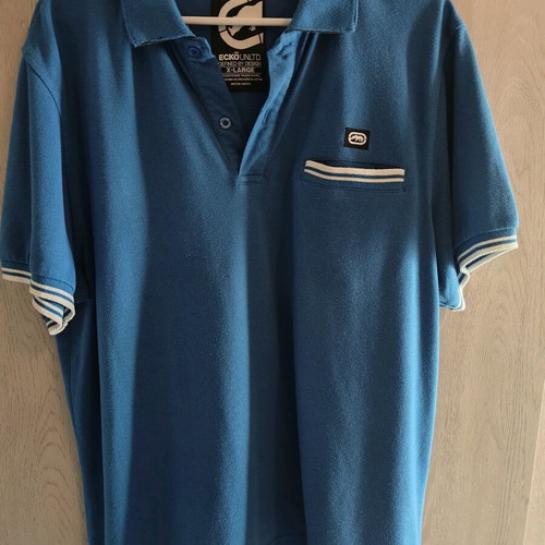 Ecko Unltd polo men's t-shirt used, size XL, blue