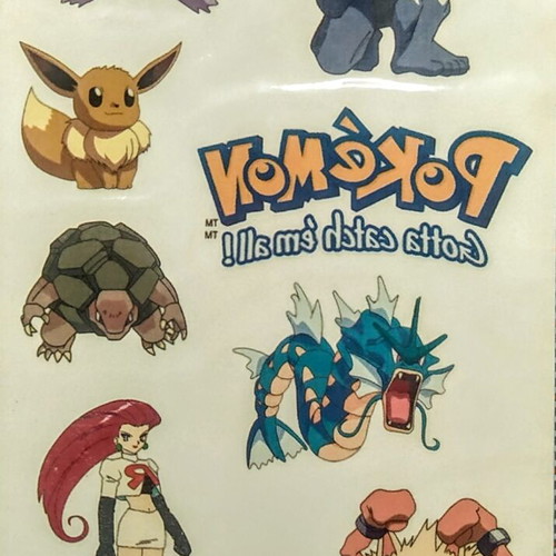 Vintage Pokémon 1999 temporary tattoos new