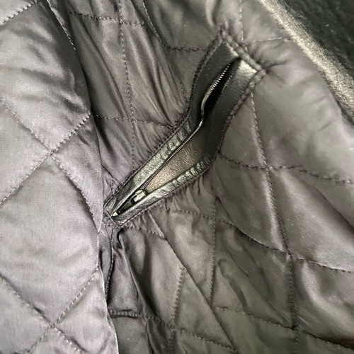 Arma leather men's coat used, size 50, black